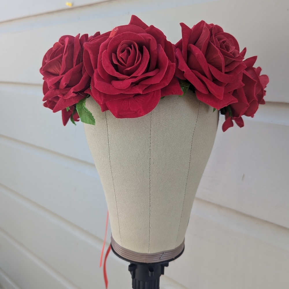Red Rose Flower Crown